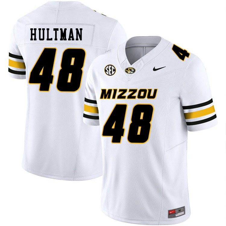 Men #48 Brady Hultman Missouri Tigers College Football Jerseys Stitched-White